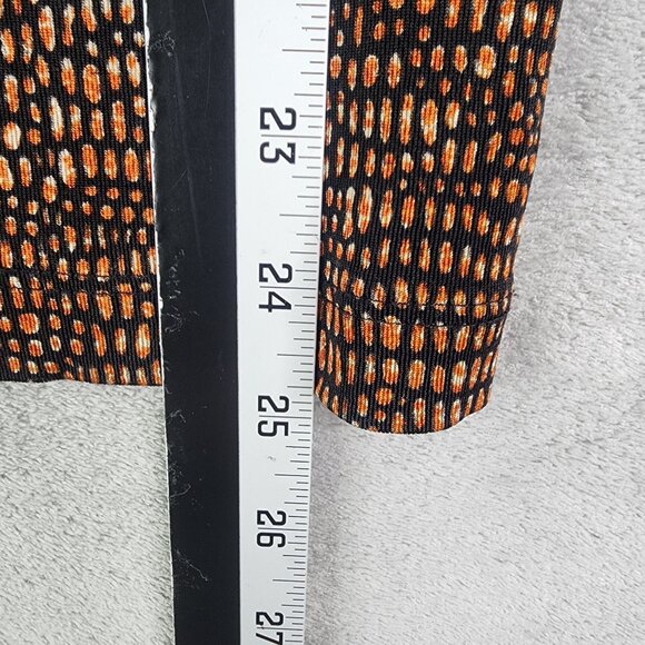 Women's Chico's Travelers Sleeveless Top Shirt Orange Pebble Print Size 3 - Picture 7 of 8